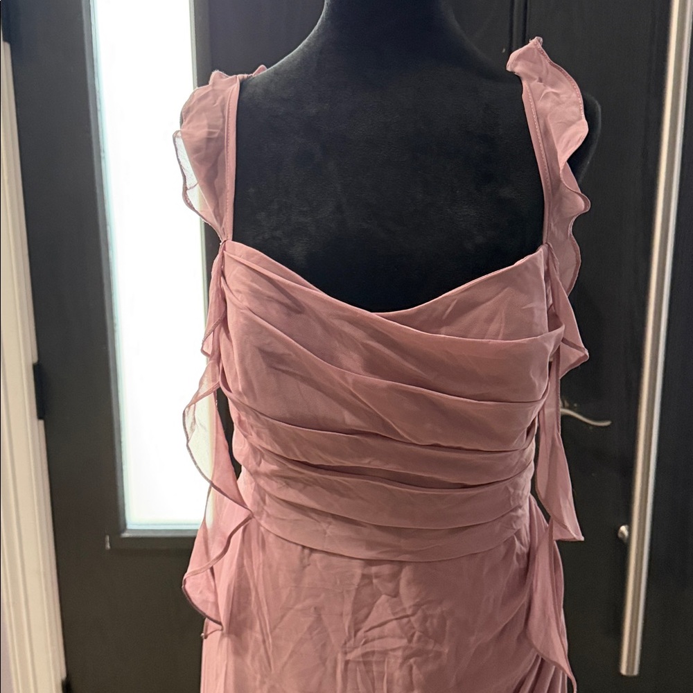 Barbie Mauve Ruffle Prom Dress - Picture 10 of 12